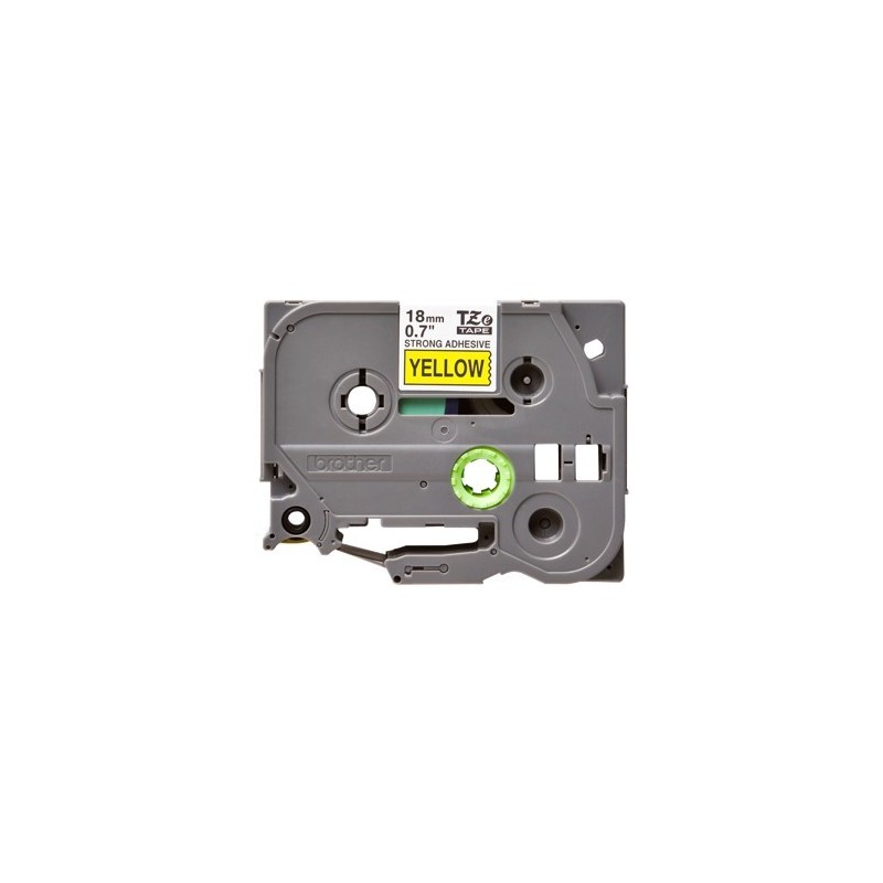 brother cinta laminada super adhesiva brother tzes641 texto negro sobre fondo amarillo