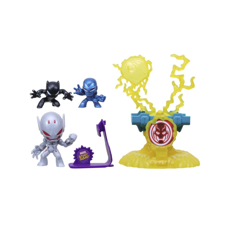 hasbro set de juego marvel stunt squad villain knockdown