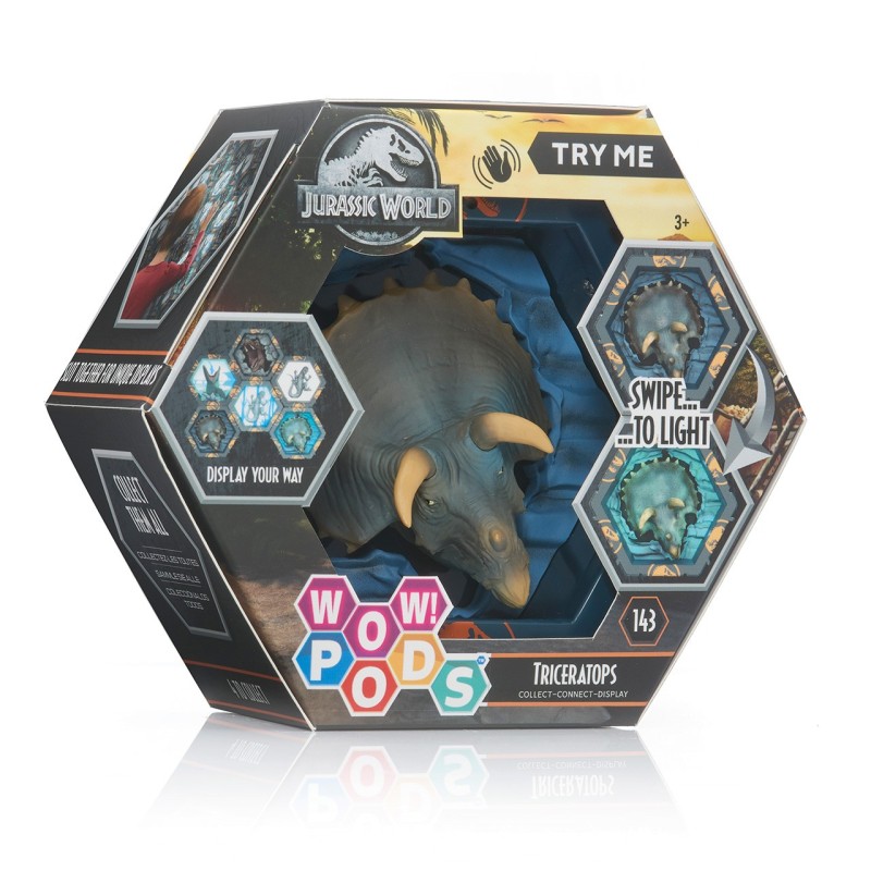 wow stuff figura wow pod jurassic world dominion triceratops