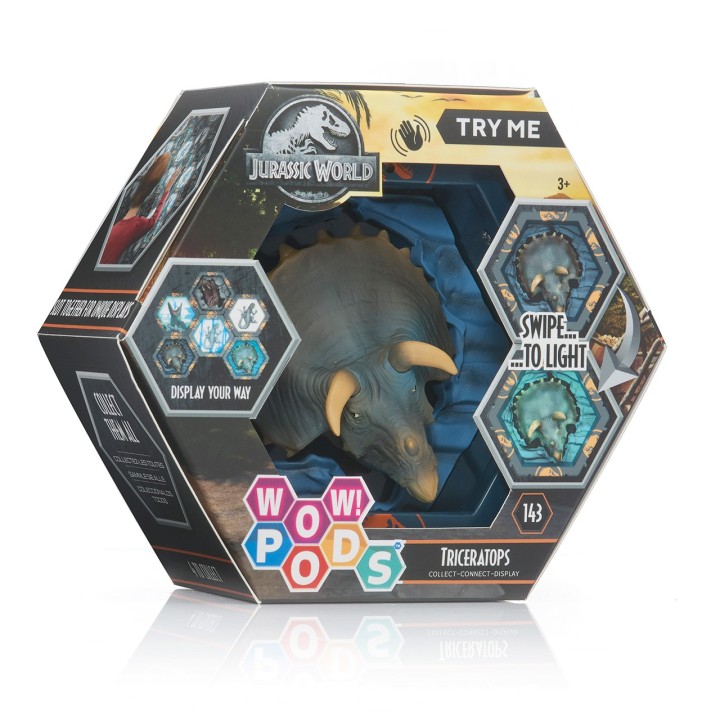 wow stuff figura wow pod jurassic world dominion triceratops