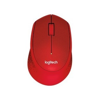 logitech mouse raton logitech m330 optico wireless inalambrico silent plus rojo