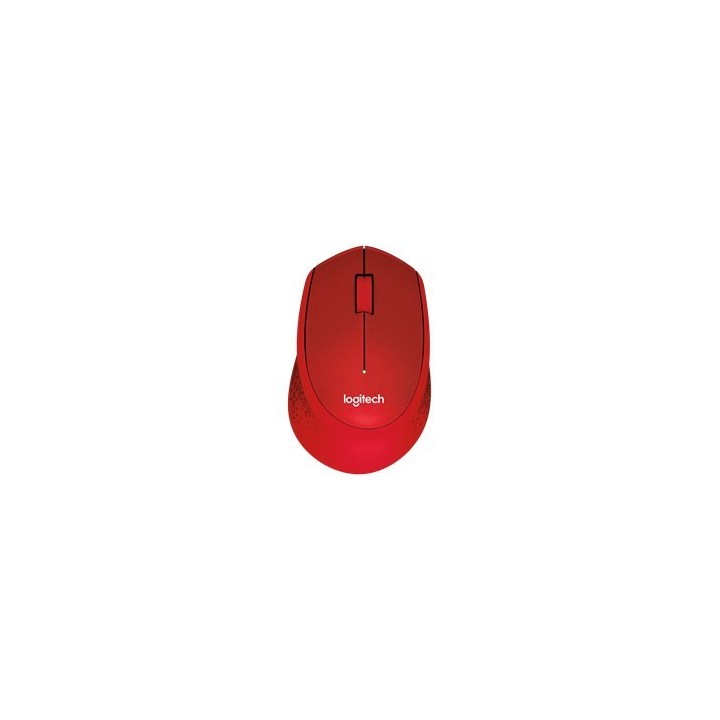 logitech mouse raton logitech m330 optico wireless inalambrico silent plus rojo