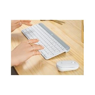 logitech teclado + mouse logitech mk470 wireless inalambrico blanco
