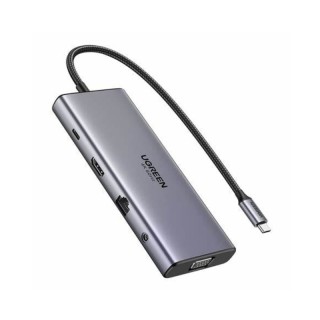 hub ugreen 11en1 usb-c a hdmi+vga+usb-c+usb-a sd tf rj45 3.5 pd 4k60hz usb 3.2 pd 100w