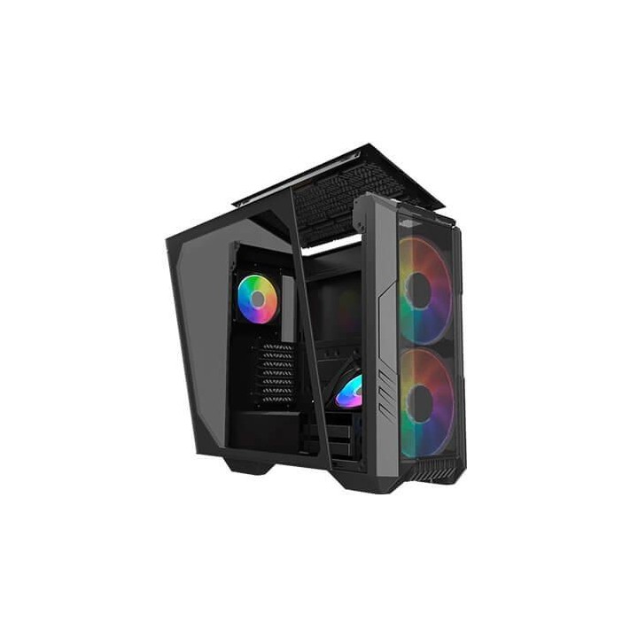 torre atx coolermaster haf 500 crist temp 2x20 argb front 1x12 tra argb 1xfan gpu