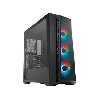 torre e-atx coolermaster mb520 mesh black crist. temp vent 3x120mm argb frontal