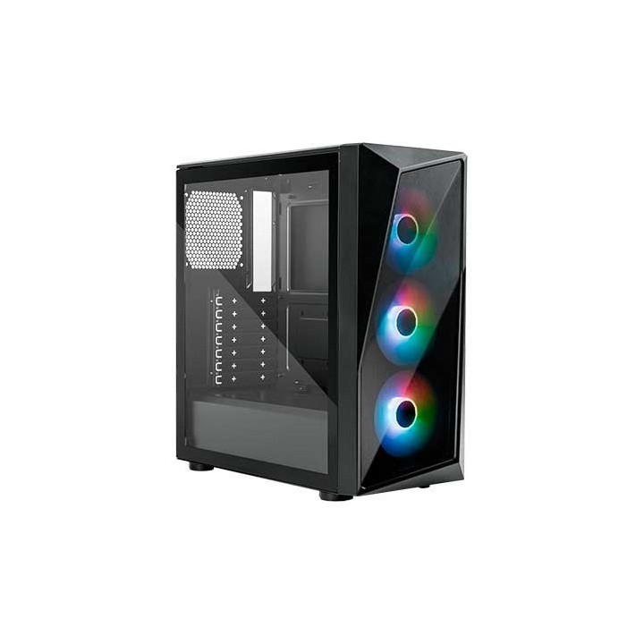 torre atx coolermaster cmp 520 black cristal templado mini itx  micro atx atx 7exp slot