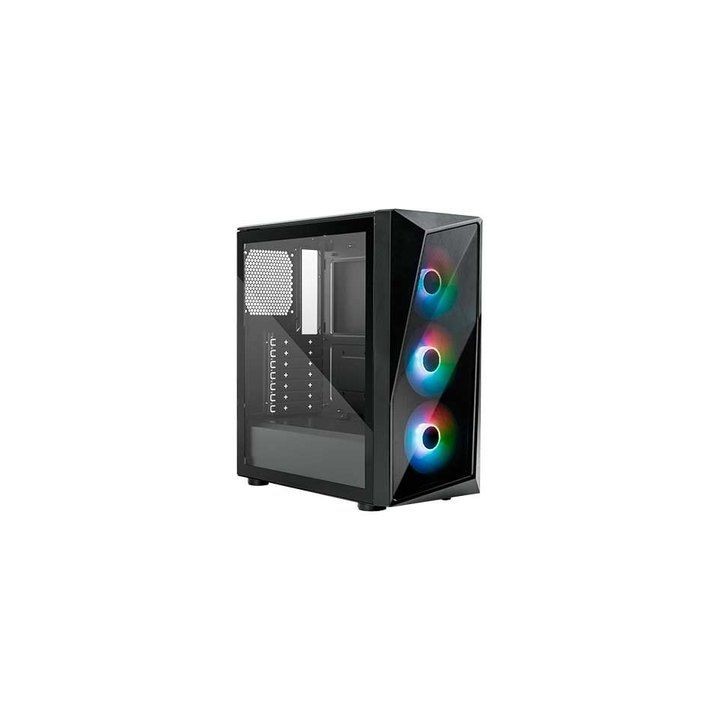 torre atx coolermaster cmp 520 black cristal templado mini itx  micro atx atx 7exp slot