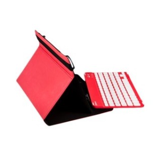 silver ht funda universal gripcase silver ht para tablet 9 - 10 pulgadas + teclado bluetooth rojo