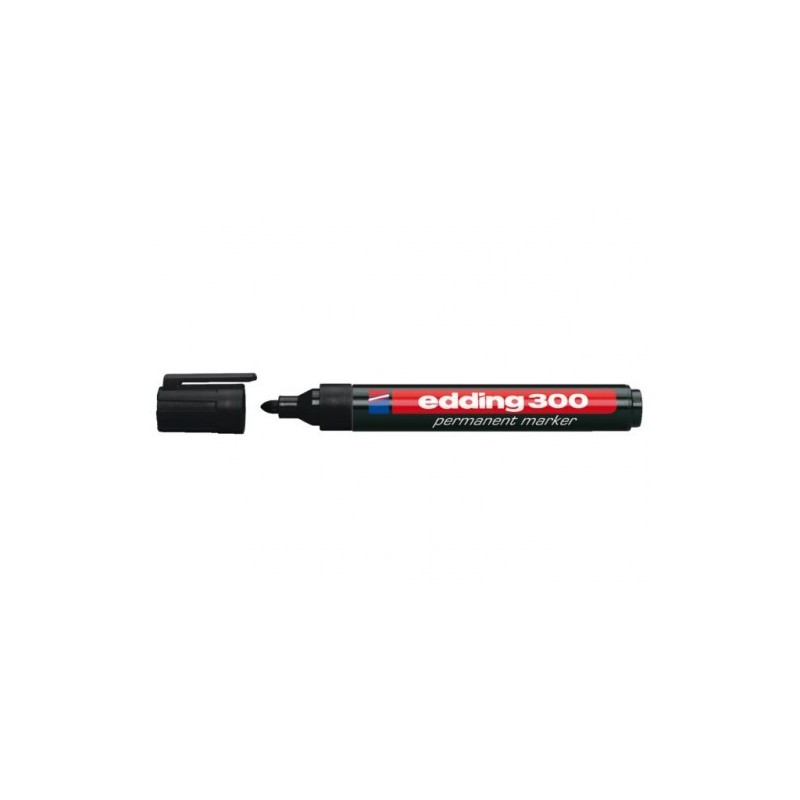 edding marcador permanente punta redonda 1.5-3mm 300 negro edding 300-01  pack: 10 unidades