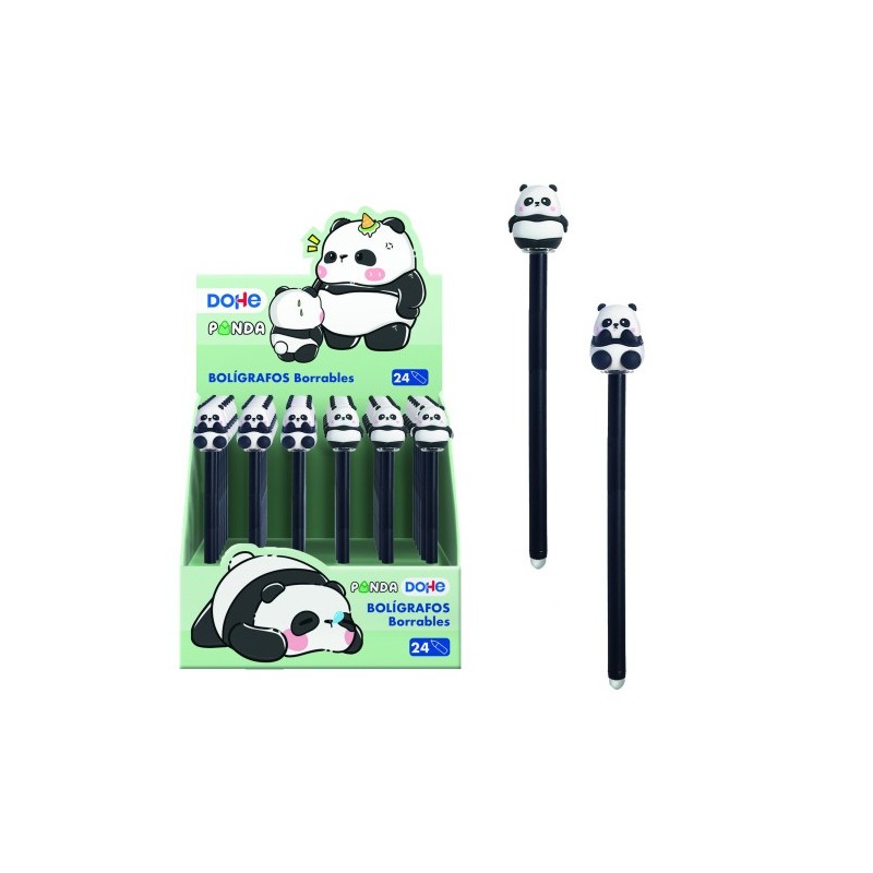 dohe expositor con 24 boligrafos borrables panda dohe 79645
