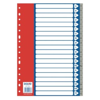 dohe indices polipropileno a-z (20 posiciones)-gris folio 227x315 dohe 90456