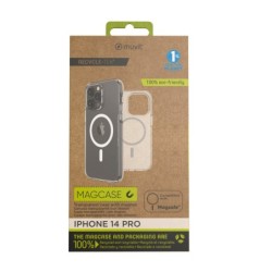 muvit funda muvit recycletek magsafe para apple iphone 14 pro transparente