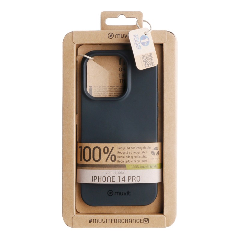 muvit funda muvit recycletek para apple iphone 14 pro negra