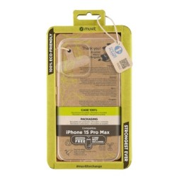 muvit funda muvit recycletek para apple iphone 15 pro max transparente