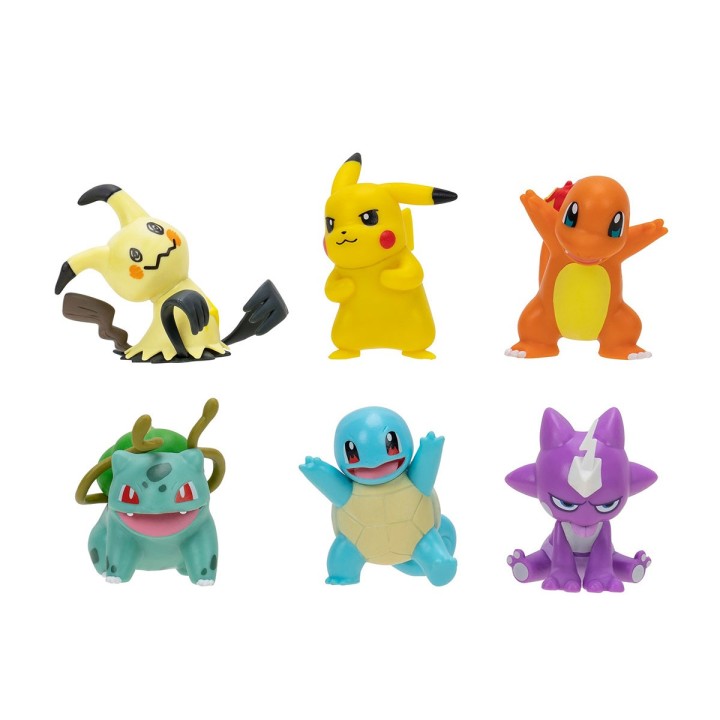 jazwares figuras pokemon multipack 6
