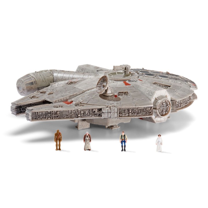 jazwares figura star wars halcon milenario con luz y sonido