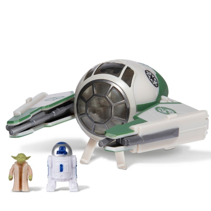 jazwares figura star wars nave 8cm jedi starfighter de yoda y figura