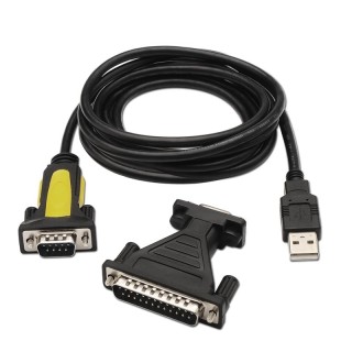 nanocable adaptador usb a serie  db9m/25h