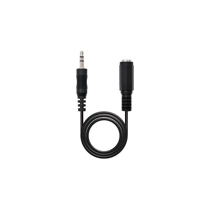 nanocable cable audio jack - 3.5m a jack - 3.5h nanocable 3m -  macho - hembra -  negro