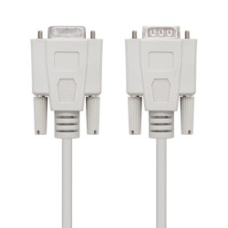 nanocable cable rs232 db9 nanocable 1.8m -  macho - hembra -  beige