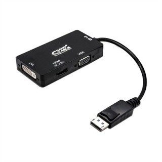 nanocable conversor displayport a vga - dvi - hdmi nanocable 15cm -  macho - hembra