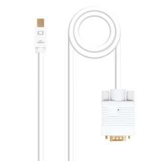 nanocable cable nanocable conversor mini dp a vga mini dp - m -  vga - m blanco 3.0 m