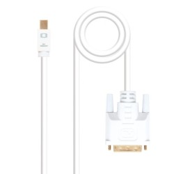 nanocable cable nanocable conversor mini dp a dvi mini dp - m -  dvi - m blanco 2.0 m