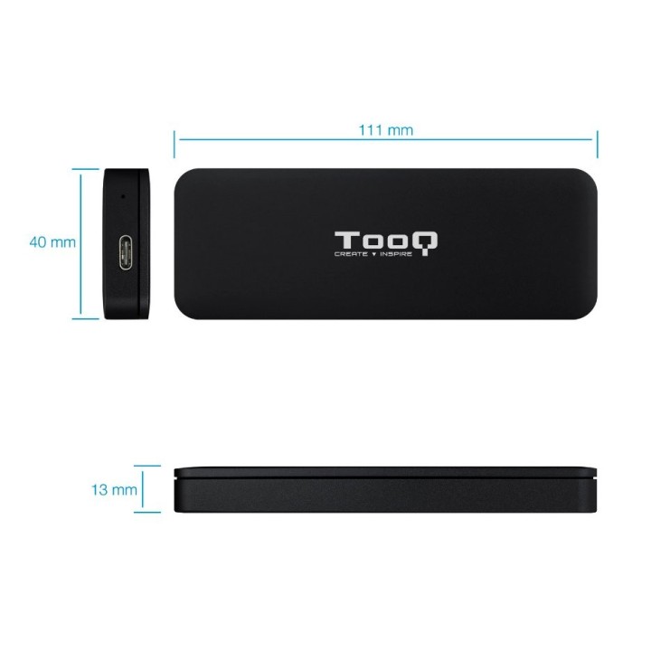 tooq caja externa para ssd m.2 nvme pcie