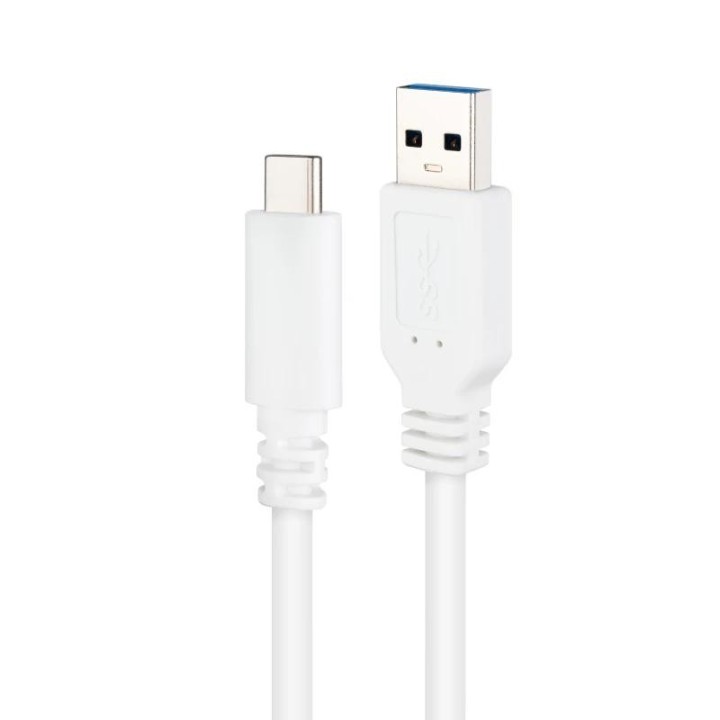 nanocable cable usb 3.1 gen2 usb-c/a 0,5 m blanco