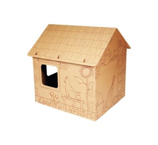 (obsoleto) casa carton annahouse cabin colorear