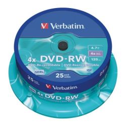 Verbatim Bobina 25 Dvd-rw...