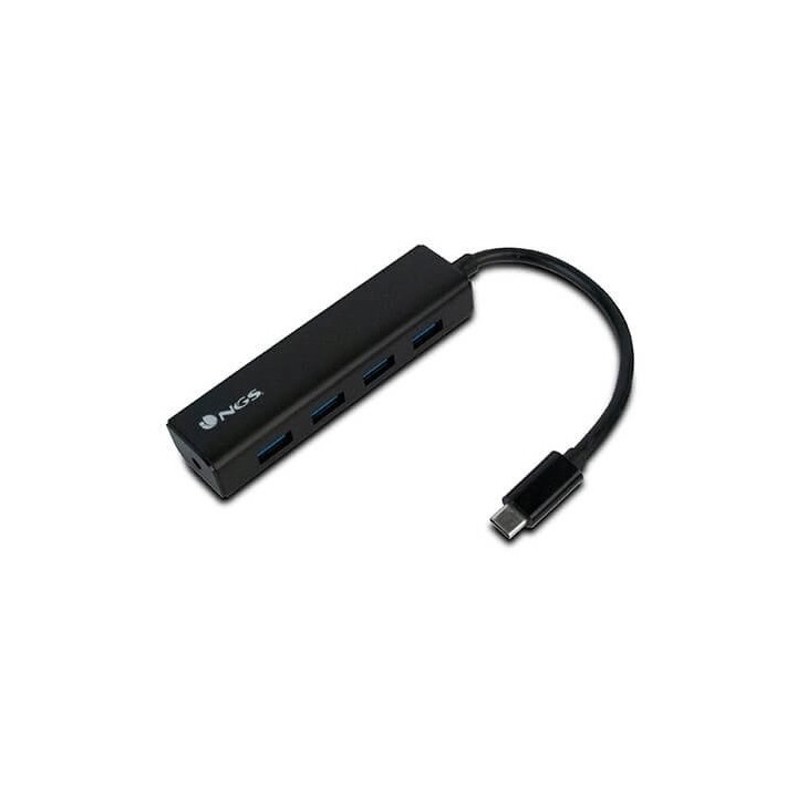ngs hub 4 puertos usb 3.0 ngs negro - 5gbps