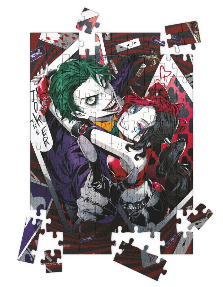 sd toys puzle 100 efecto 3d joker y harley quinn manga universo dc