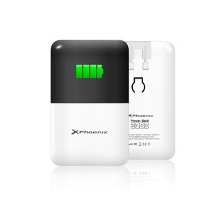 phoenix technologies cargador ac + bateria portatil 2 en 1  phoenix power bank 3000 ma  ipad - iphon