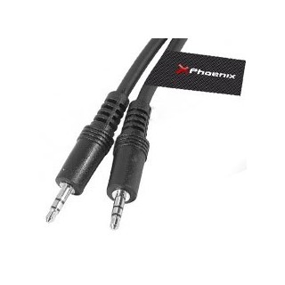 phoenix technologies cable de audio mini jack  3.5 mm m - m estereo de 3 m