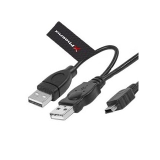 phoenix technologies cable 2 conectores usb 2.0 a  mini usb b 5 pines 1.5 m
