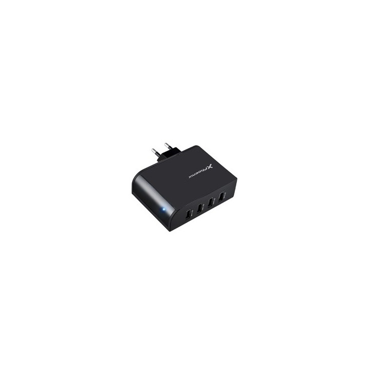 phoenix technologies cargador de pared 5.1v de 4 entradas usb 2.1a