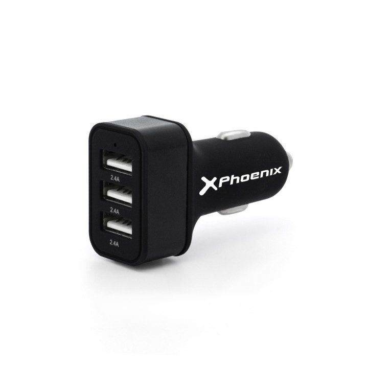 phoenix technologies cargador universal phoenix phcarcharger3usb para coche -  mechero  5v - 3 x usb