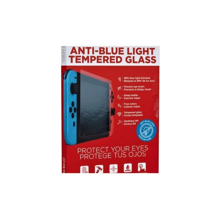 cristal templado fr-tec switch 2 anti luz azul bloquea 98% luz azul 9h 0.3mm