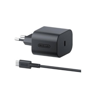 adaptador corriente fr-tec nintendo switch 2 negro 30w todos los modelos switch