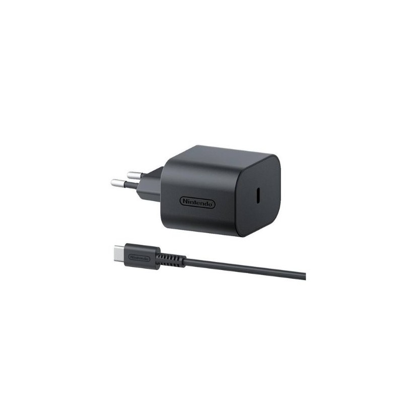 adaptador corriente fr-tec nintendo switch 2 negro 30w todos los modelos switch