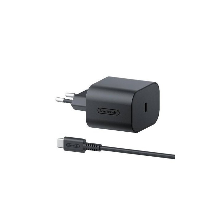 adaptador corriente fr-tec nintendo switch 2 negro 30w todos los modelos switch