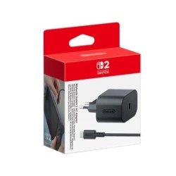 adaptador corriente fr-tec nintendo switch 2 negro 30w todos los modelos switch