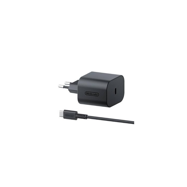 adaptador corriente fr-tec nintendo switch 2 negro 30w todos los modelos switch