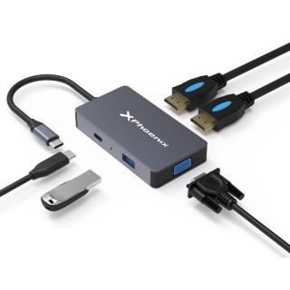 phoenix technologies docking hub usb tipo c 5 en 1