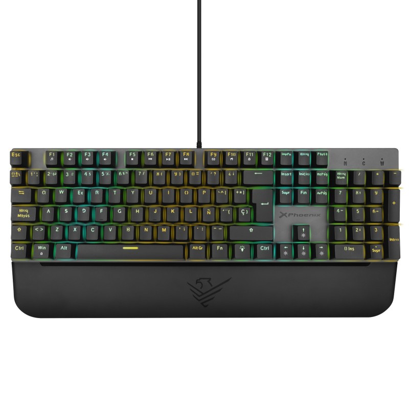 phoenix technologies teclado mecanico gaming phoenix mk1 elite full rgb configurable switches brown