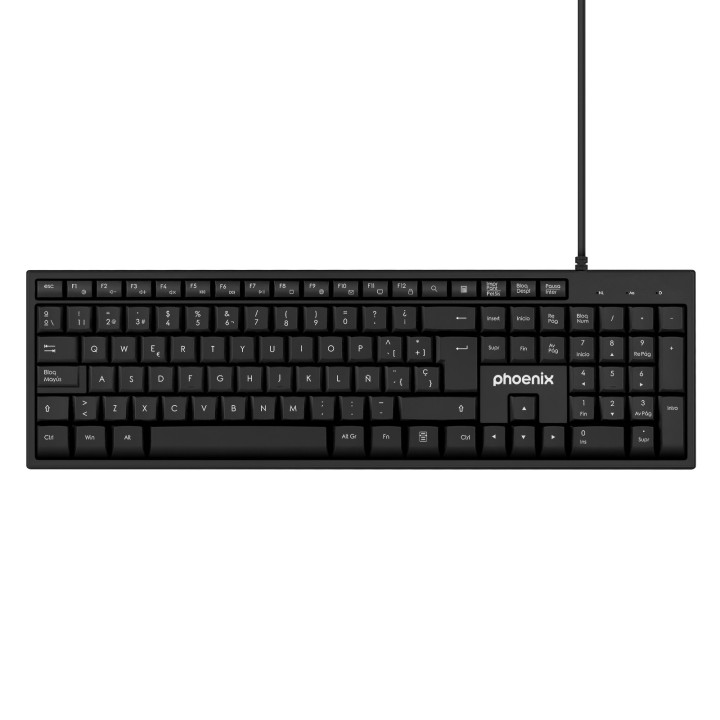 phoenix technologies phoenix k100 teclado multimedia usb negro qwerty oficina