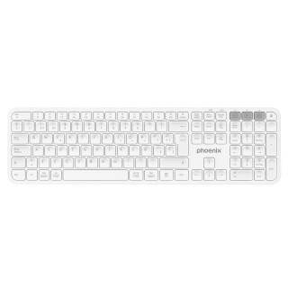 phoenix technologies teclado inalambrico multidispositivo phoenix k300 blueooth dual y 2.4ghz blanco