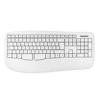 phoenix technologies phoenix k201 teclado ergonomico inalambrico 2.4ghz blanco
